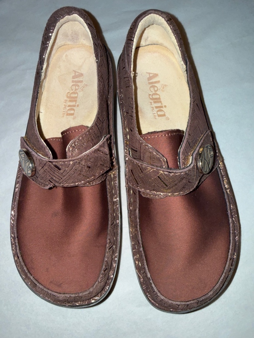 Alegria Chocolate Brown Slip-Ons